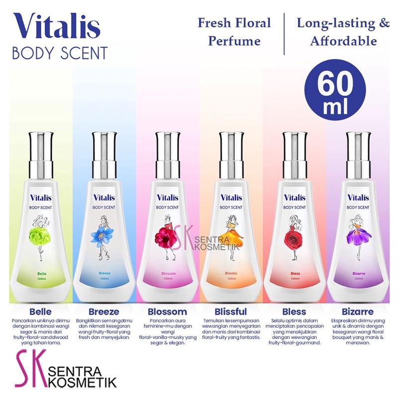 VITALIS Parfum Body Scent Perfume Wanita Wangi Bunga 4