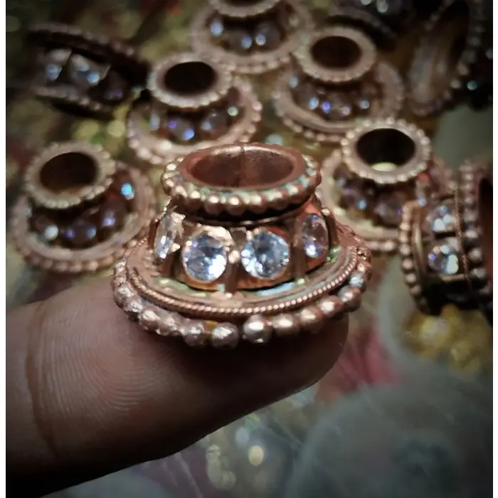 Mendak Cincin Keris Model Kendit Hias Permata Sepuhan Suasa - Solo Galeri Antik