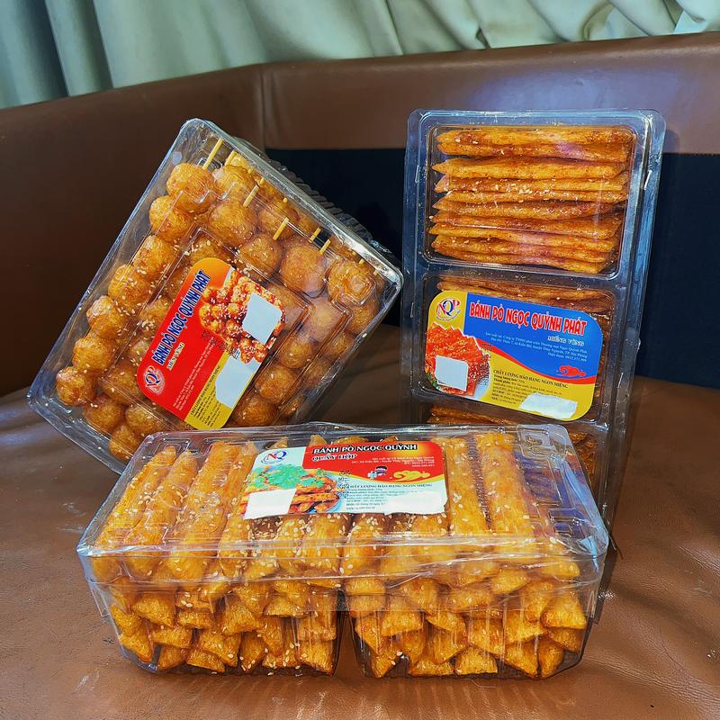 Hộp Bánh Bò Quẩy Hộp,Bánh Bò Miếng Vừng, Xiên Vừng, Hộp To, Đồ Ăn Vặt Tuổi Thơ Snack Food