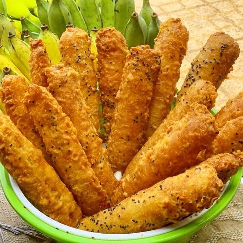 1kg bột chiên chuối cốt dừa trộn sẳn 5kg tặng 100 túi đựng bánh