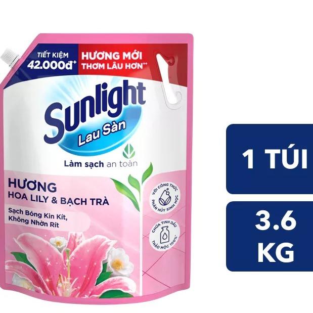 Nước lau sàn Sunlight túi 3.6kg [Chính hãng] Làm Sạch 6