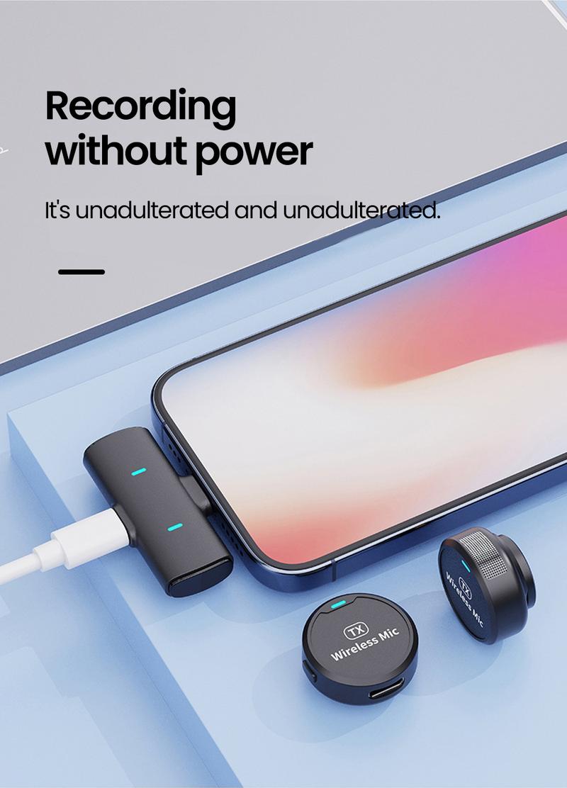 Product Introduction of M1 wireless magnetic button microphone, compatible with iPhone, iPad, Type-C,for live streaming, interviews, Vlog recording, audio recording, portable mini microphone, plug and play noise reduction 75