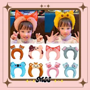 MSS- (COD) Balon Bando Karakter Hewan Balon Foil Kartun Animal Headband Balon Ulang Tahun Bando Anak Anak Murah Cute Plastik