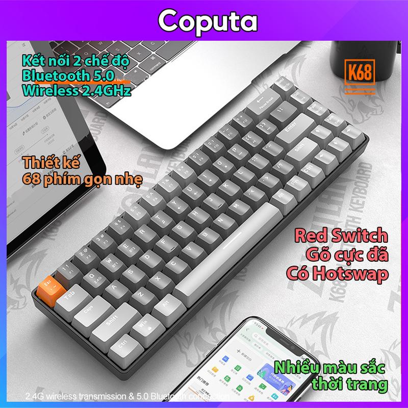 Bàn phím cơ Coputa Bluetooth không dây cao cấp K68