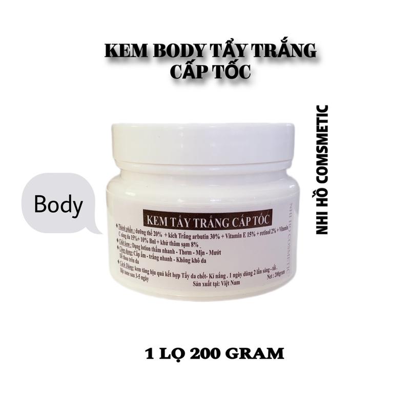 Kem Tẩy Trắng Cấp Tốc 200gr Dành Cho Tone Ngâm - Dưỡng Da Body Mịn Màng & Sáng Da Hiệu Quả