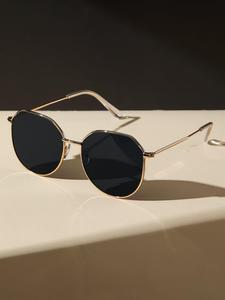 Lentes de sol con marco geométrico vintage, lentes de sol para mujer, lentes de sol de moda para hombre para exteriores