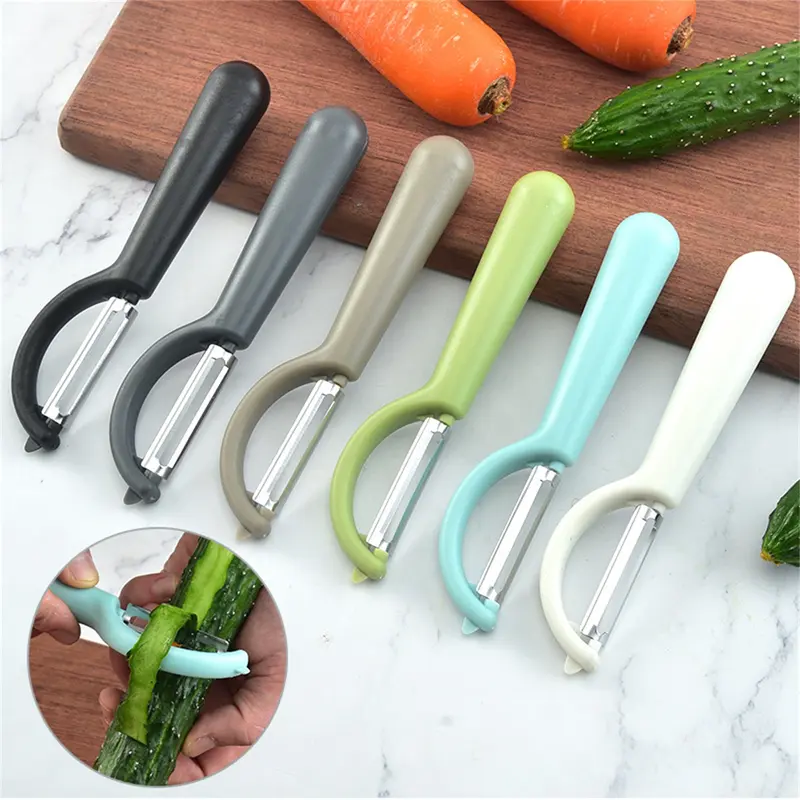 Dụng Cụ Gọt Trái Cây Có Tay Cầm Tròn Chống Trượt, Tay Cầm Thoải Mái, Dễ Vệ Sinh, Bề Mặt Mờ, Đa Chức Năng, Lưỡi Thép Không Gỉ Sắc Bén, Dụng Cụ Gọt Rau Củ Gia Đình 4