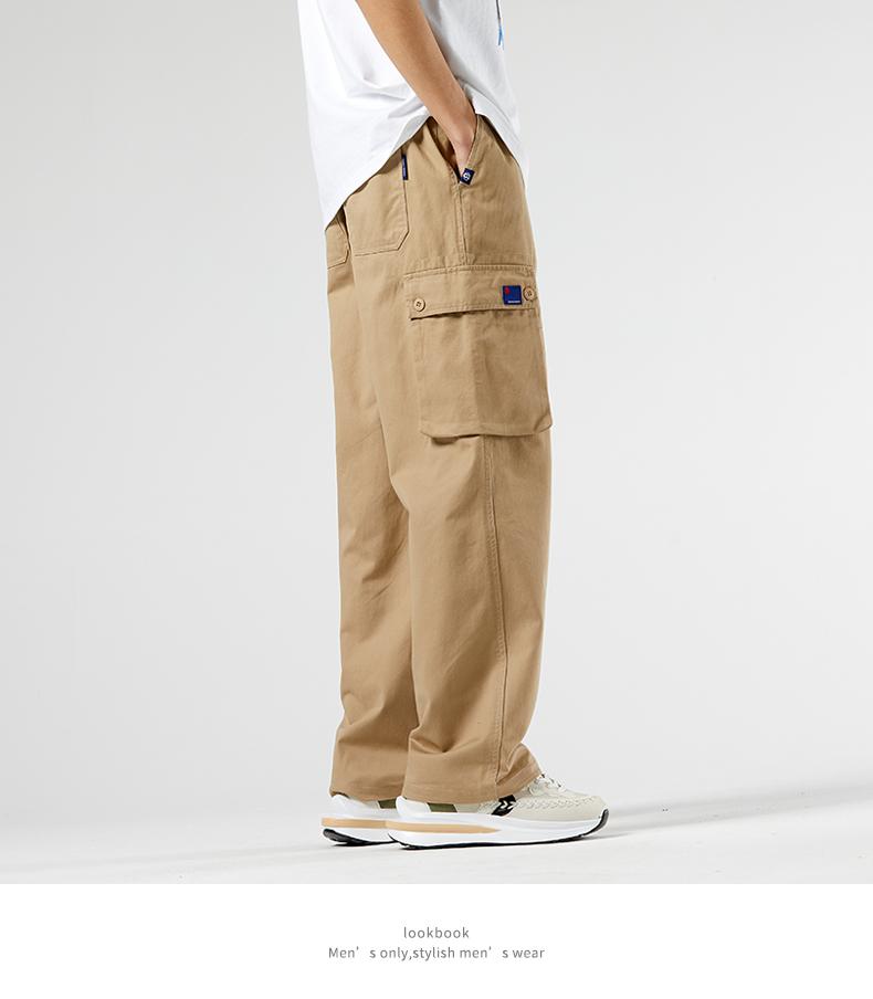 Product Introduction of 2025 Men's Work Pants, American Style, Loose Fit, Straight Cut, Easy to Match with Outfits, Summer INS Fashion Tide Handsome High Quality Man Clothing 5