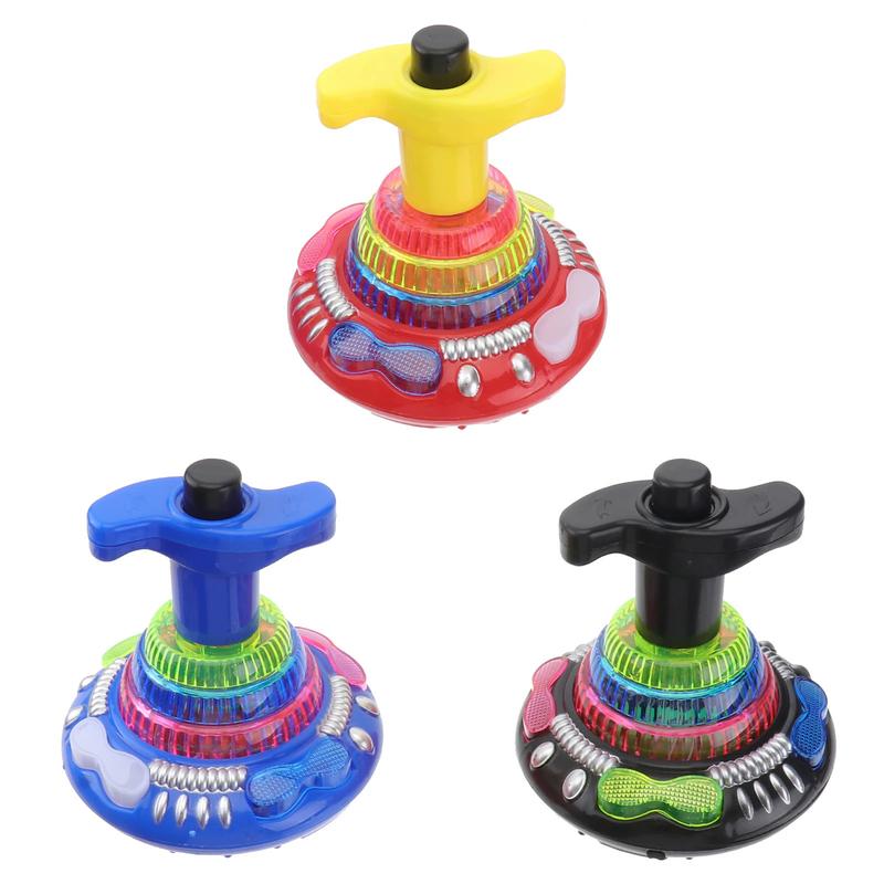 Product Introduction of ToyBagged-mainan bulat berkilau untuk kanak-kanak, giroskop berputar dengan muzik ringan, Gasing Gelisah, mainan Baju berputar, Warna rawak, hadiah untuk kanak-kanak 10