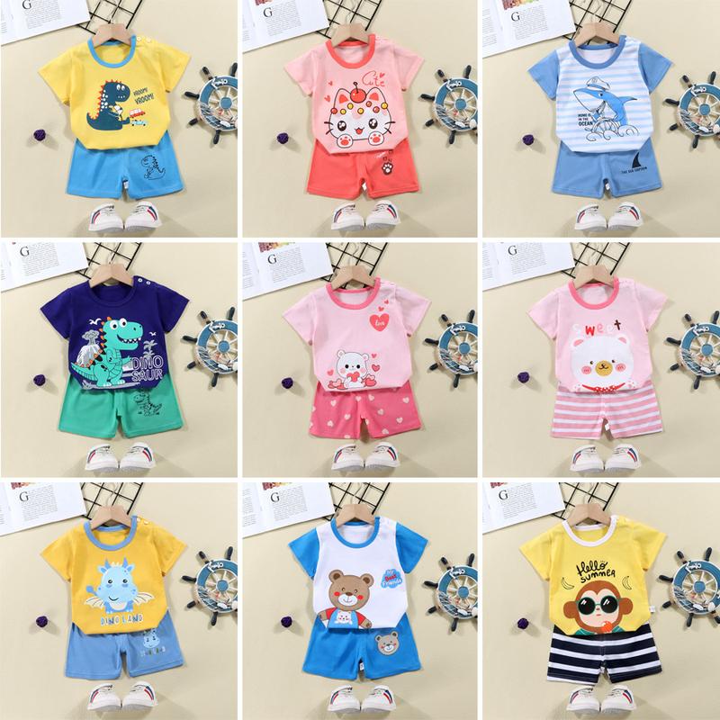 Product Introduction of ชุดนอนสั้นเด็ก, เสื้อยืดผ้าฝ้ายแฟน, กางเกงขาสั้นสาว, เหมาะสำหรับเด็กผู้หญิง, เสื้อผ้าหน้าร้อน, สำหรับทารก, ชุดฤดูร้อน 10