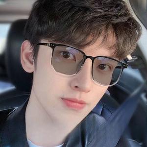 แว่นตาสายตาสั้น, ใหม่, ป้องกันแสงสีฟ้า, เปลี่ยนสี, ดีไซน์ธรรมดา, กรอบใหญ่, สไตล์ย้อนยุค, แว่นตา