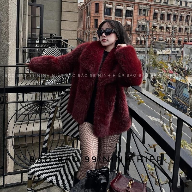 Áo Khoác Lông Vest Cổ Bẻ Quảng Châu Cao Cấp Loại 1 + 870 Dày Dặn Siêu Nặng Tay Cao Cấp + Hàng Chuẩn Quảng Châu Nữ Jacket  Women Top