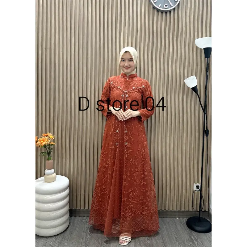 Dstore04 || Kinan Dress III/Gamis Jumbo/Gamis Terbaru/Seragaman Pesta/Dress Pesta/Gamis Kondangan/Gamis Modern 0