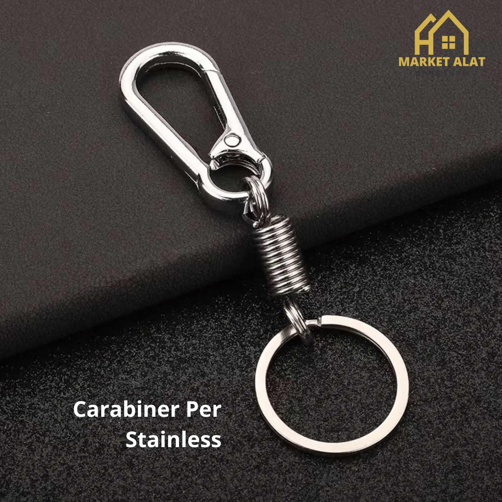 Carabiner Stainless Steel PER / Gantungan Kunci Kait PER / Key Chain Silver Multifungsi