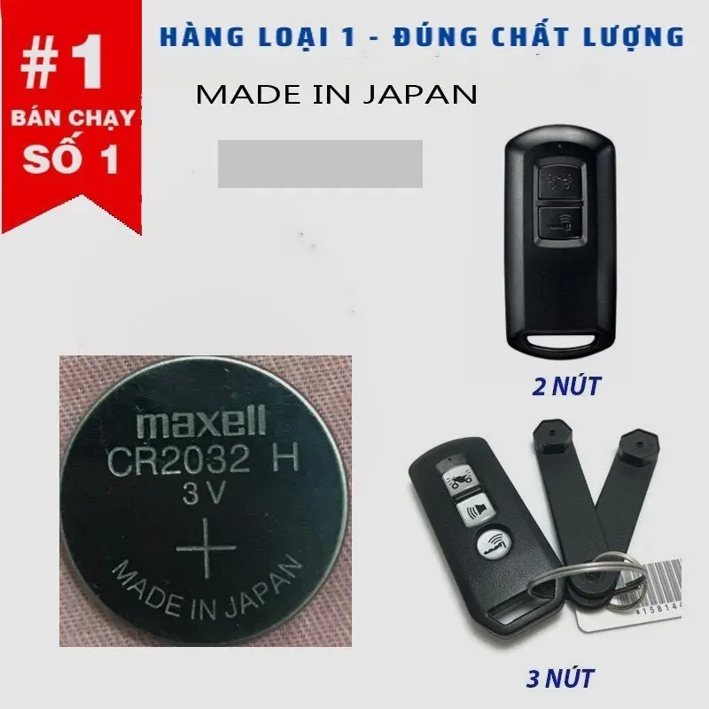 Pin Điều Khiển Smartkey Dòng Xe Honda Sh/ Sh mode/ Vairo/Lead/ AB/Vision/PCX Hàng XịnPhụ tùng xe máy và nguồn cung cấp ô tô vdfv12x1v