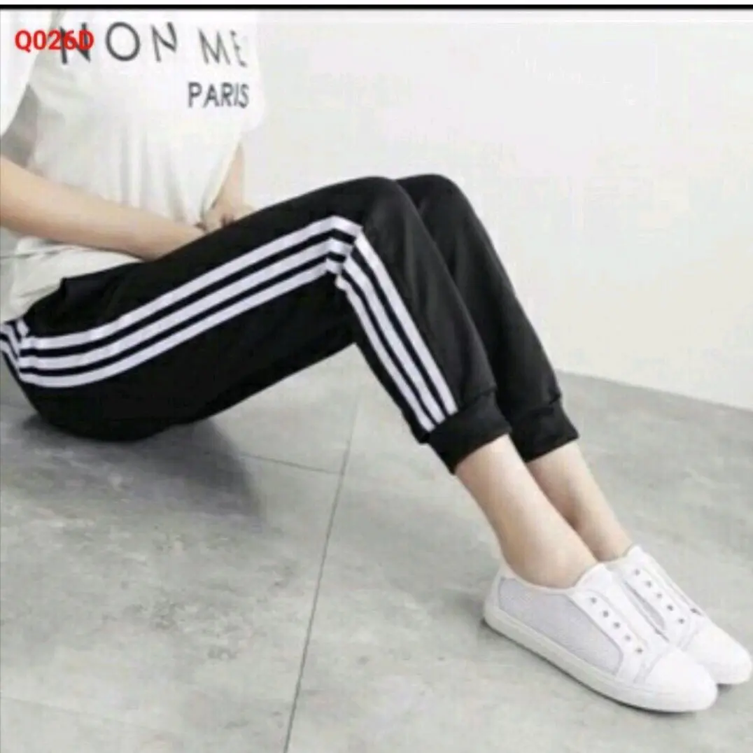 Com bo 3 quần thun thê thao nữ. sọc co giãn du size tư 40 đến 65kg co giãn thoải mái mặc mát và đẹp.  hoa nari srory