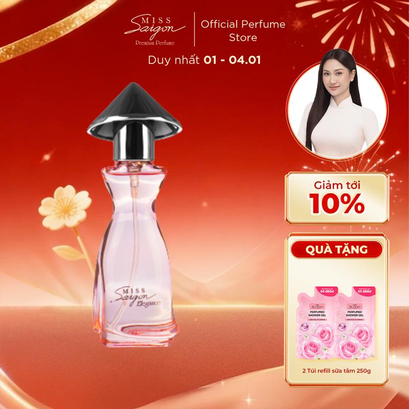 QUÀ TẶNG Lễ tình nhân 14 2 Tết Nguyên Đán Nước hoa nữ Miss Saigon Elegance Ruby 15ml - Hương Ngọt Ngào