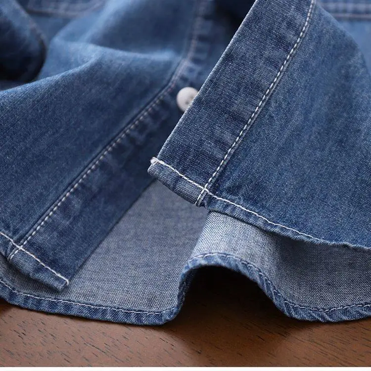 Áo Khoác Trẻ Em, Cho Em Bé Và Người Lớn Tuổi, Áo Khoác Denim, Áo Sơ Mi Denim Cho Bé Trai, Áo Khoác Cho Bé Trai, Áo Khoác Cho Bé Trai, Quần Áo Trẻ Em, Thích Hợp Cho Mùa Thu 2