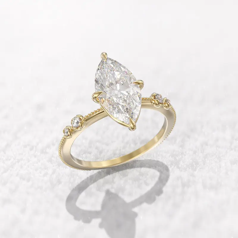 Nhẫn Đính Hôn, Thiết Kế Thanh Lịch, 5 Ngạnh, Dành Cho Nữ, Thích Hợp Cho Tiệc Tùng Và Đám Cưới, Đồ Trang Sức, Quà Tặng Thời Trang Đặc Biệt Cho Ngày Lễ Tình Nhân, Phù Hợp Với Mọi Mùa 0