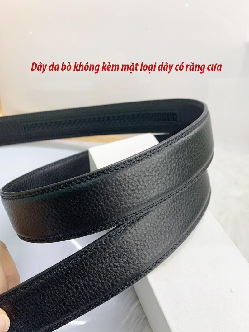 Product Introduction of Thắt lưng nam da bò 2 lớp nịt không mặt có răng cưa rộng 3.5cm dùng cho mặt khóa gạt tự động Nữ 10