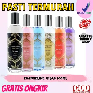 Parfum Wanita Evangeline Hijab 100ml Eau De Parfum Minyak Wangi Cewek Wanita Tahan Lama Murah Thailand geamoore Mobil Laundry EDP hmns mykonos hvm mekkah iris ori ysl mj dobha decant musk terwangi indowangi parfum Lily Violet Perfume Saffron Orange