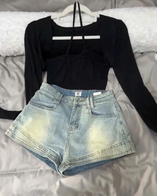 Quần đùi short bò jean nữ tôn vòng 3 cực mạnh hack dang cực xinh