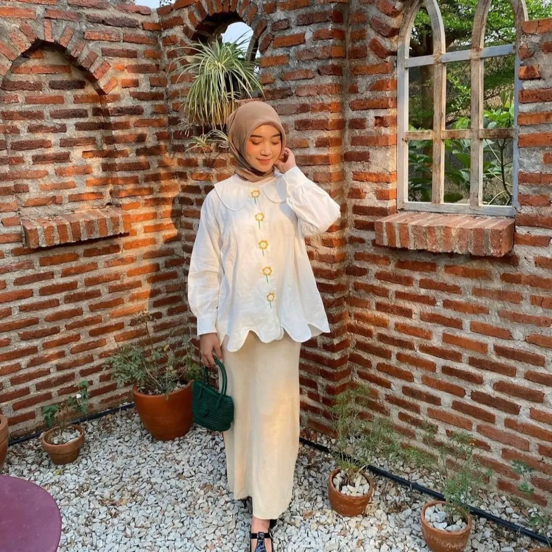 GEFFIE SHIRT SUN FLOWER ATASAN WANITA