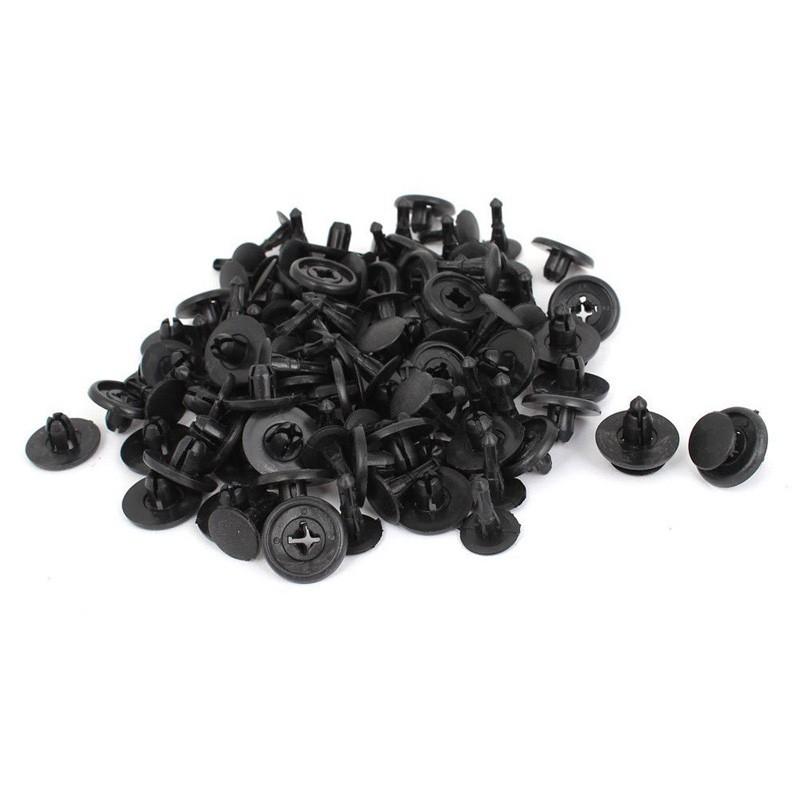 Chốt Đinh Tán Nhựa Màu Đen, 30 CÁI, Đường Kính 7Mm, Phụ Kiện Xe Hơi, Kẹp Chốt Chống Va Đập Xe 6