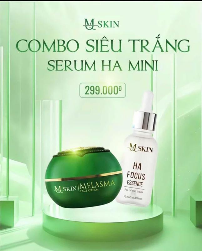 Combo siêu trắng Melasma  Serum HA [ MQ SKIN ] Hỗ trợ dưỡng da trắng mịn, cấp ẩm , làm đẹp cho da Skincare Nữ Women Kem Chống Nắng