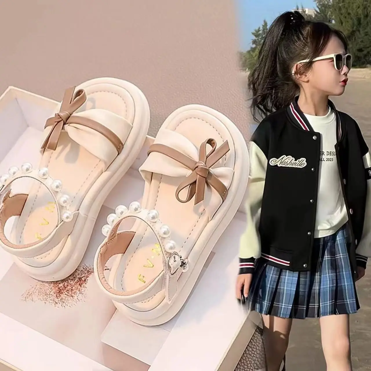 Dép Xăng Đan Bé Gái, Bộ Sưu Tập Mùa Hè Mới 2024, Dép Xăng Đan Công Chúa Cho Trẻ Em Và Em Bé Đế Mềm, Dễ Phối Đồ, Thích Hợp Cho Trẻ Em Trung Bình Và Lớn, Giày Học Sinh Đi Biển