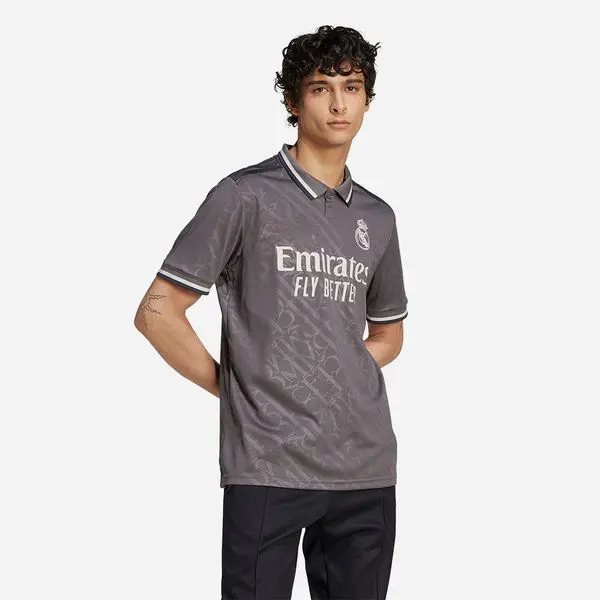 [Hàng sale] Áo Real xám player - Logo cao su non - Vải Thái thoáng mát - Thấm hút mồ hôi - Thoát nhiệt tốt - Form ôm body - Cực kỳ sịn sò