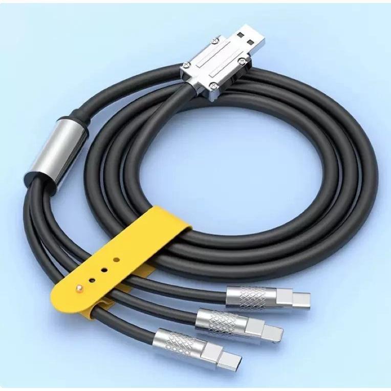 COD Promo Ramadhan Promo Charger 35W + Kabel Data 3 in 1, Pengisian Super Cepat 6A, Kompatibel dengan Micro, Type C, dan Lightning, Desain Kompak dan Elegan 7