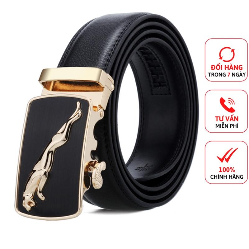 Thắt lưng nam mẫu con báo rẻ khóa kim loại kiểu tự động
