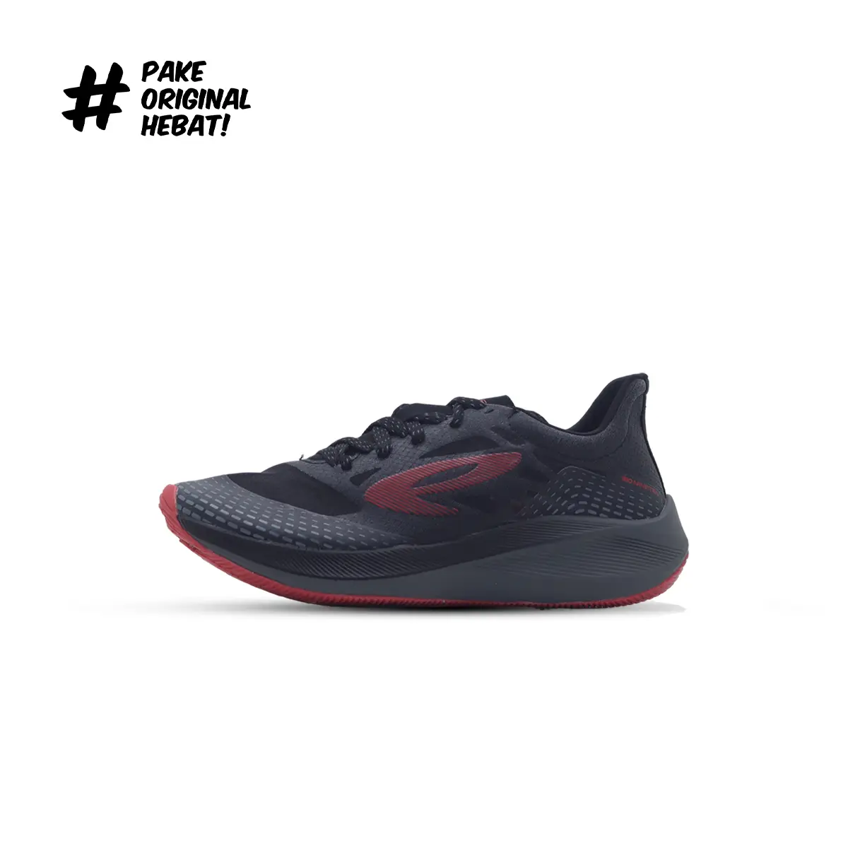 910nineten Sepatu Running Haze 1.5 - Hitam/Abu/Merah