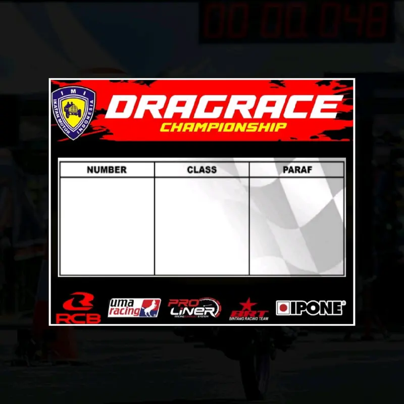 STIKER DRAGRACE STIKER NOMOR START STIKER GRASTRACK STIKER BUKTI TELAH MENGIKUTI BALAP Car 5