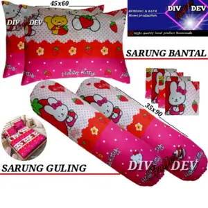 PROMO MURAH ..!!!  Sarung Bantal Dan Guling Tidur Dewasa / Anak  1 Set Isi 4 Pcs Motif Terbaru Karakter 3D Anti Luntur Bahan Katun Ori Premium Homemade Tebal & Lembut  Bukan Sprei Lengkap Sarban Sargul Jumbo  [ gratis ongkir BAYAR DITEMPAT / COD ]