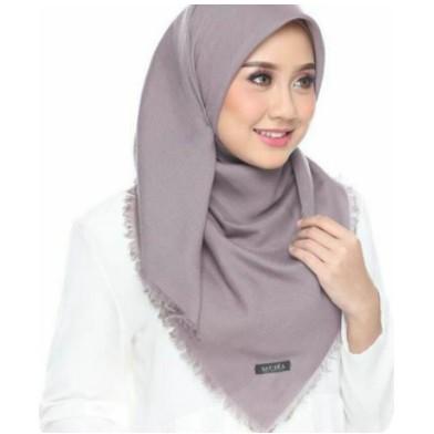Saudia Jilbab Segi Empat Rawis Premium Hijab kekinian Viral By Alkhoerot Hibab Ukuran 110 x 110 CM 0