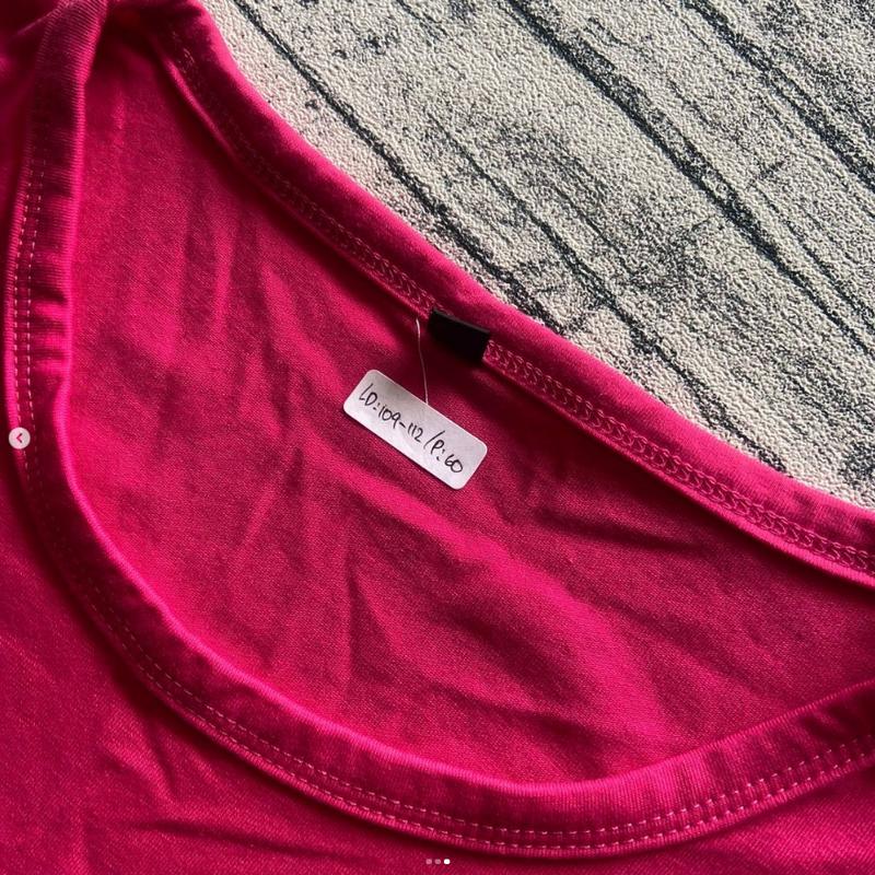Baju Kaos Atasan Wanita Pink Polos Bunga Lengan Pendek Murah 2