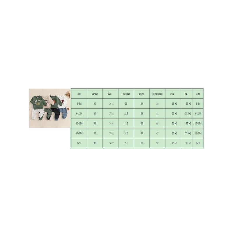 Product Introduction of Toddler Boys Fall Outfits Letter Rugby Print Long Sleeve Sweatshirts and Long Pants 2Pcs Clothes Set 0