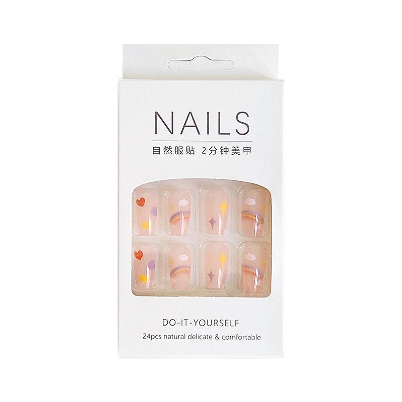 Product Introduction of French pure want to wear nail jelly nail nail patch removable glue finished nail piece hard gel nailpolish 0
