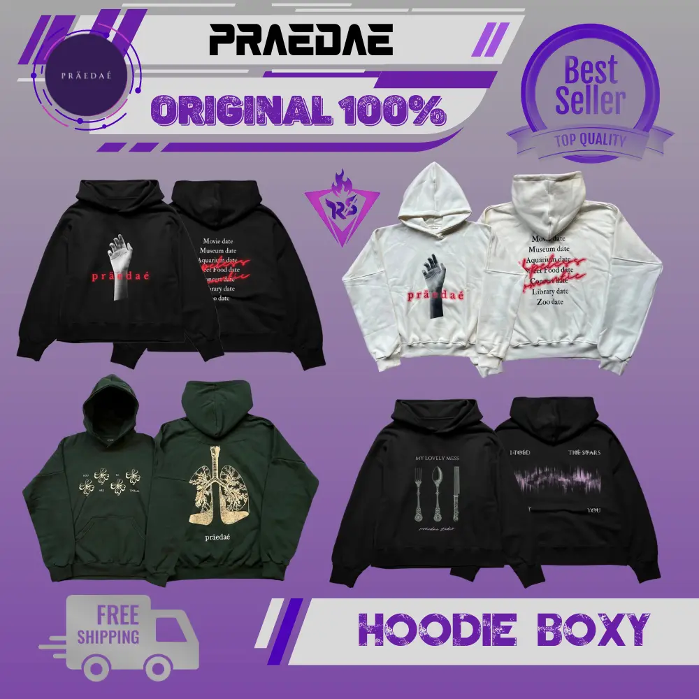 Hoodie PRAEDAE ORIGINAL 100% | PRAEDAE HOPELESS ROMANTIC TEE | PRAEDAE x SHELOVESPRINGG | Praedae Eternals Navy | Praedae Eternals Green | Praedae AURORAS  | Praedae Sea Blue Hoodie | Praedae Blessed Youth Wasted Boxy Hoodie