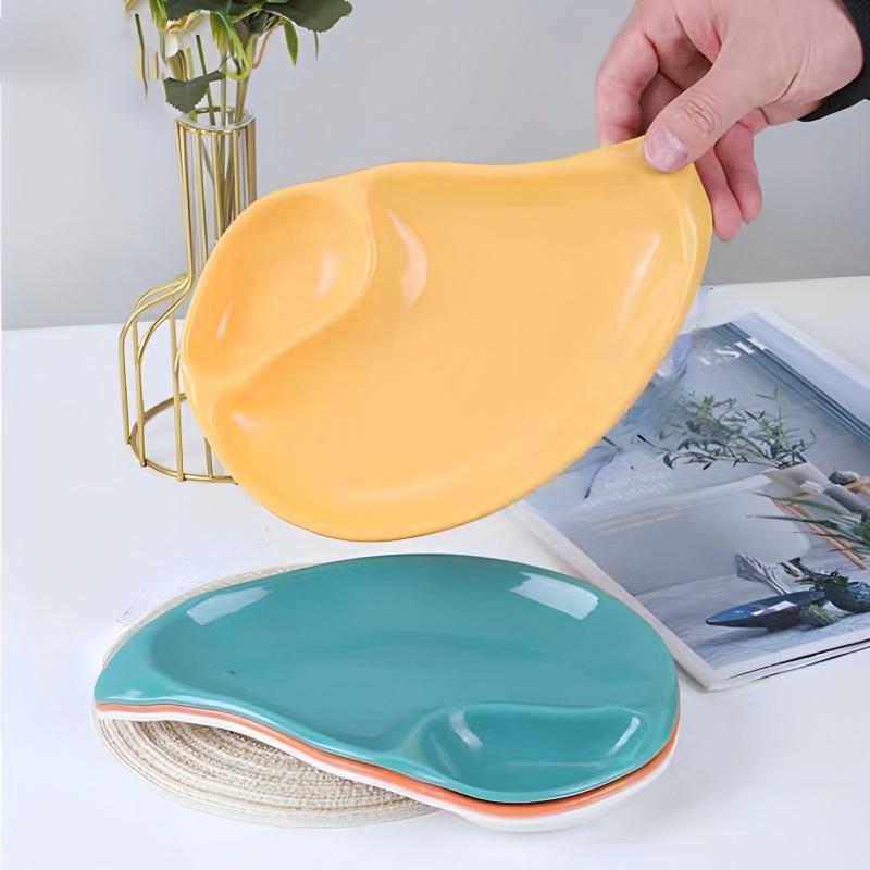Creative Mango-shaped Seasoning Dish Multi-specification Snack French Fries Dipping Sauce Platter Wheat Straw Fiber Bowl Tableware Household Kitchen Breakfast Snack Dip Tray 6