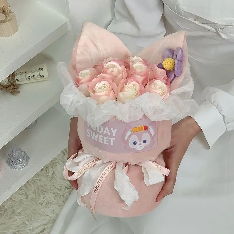 Bó hoa sáp tai thỏ  siêu dễ thương. quà tặng người yêu . quà tặng sinh nhật ngày lễ...valentine, 8/3 0