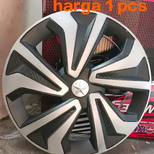 dop velg ring 13 & 14 hitam list silver mobil universal (harga 1 pcs)
