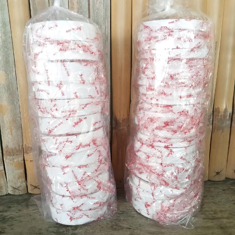 [1 slop] double tape 2cm tanggung goal tape/ isolasi bolak balik 24mm murah 0