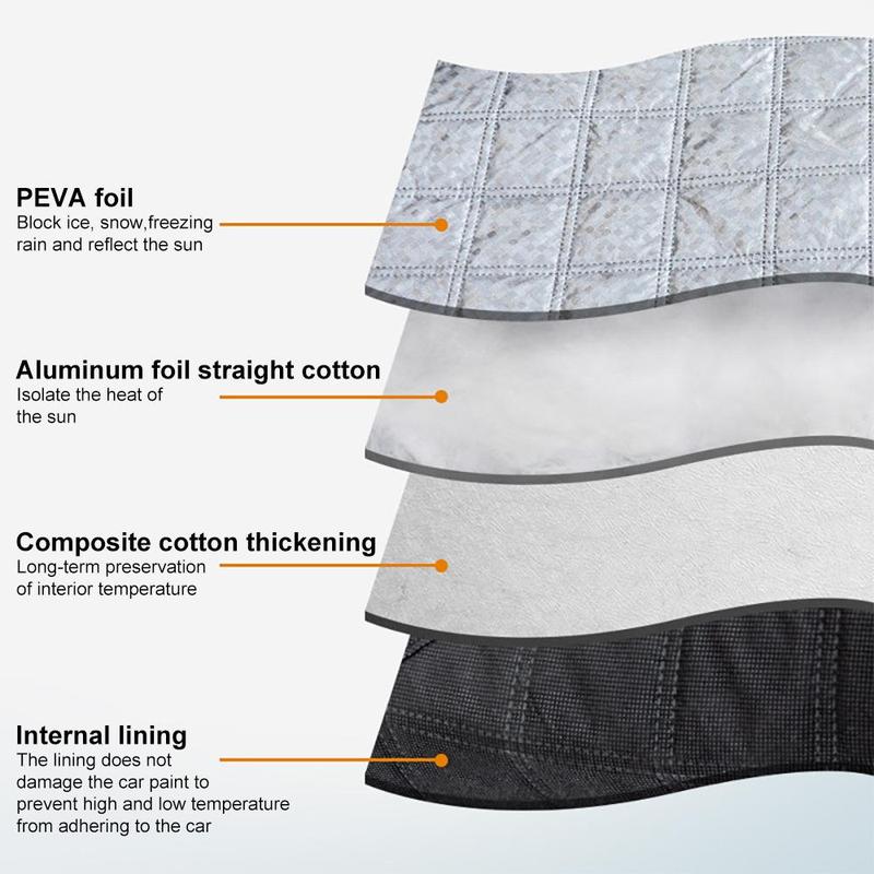 Winter Windshield Snow Cover, Automatic Visor, Frost Protective Sunscreen Anti-ice Front Windshield Cover 7