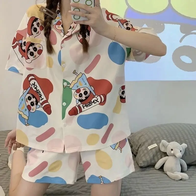 Bộ Pijama, Đồ Bộ Mặc Nhà cho Nữ Dáng Cộc Shin color Cute women 3