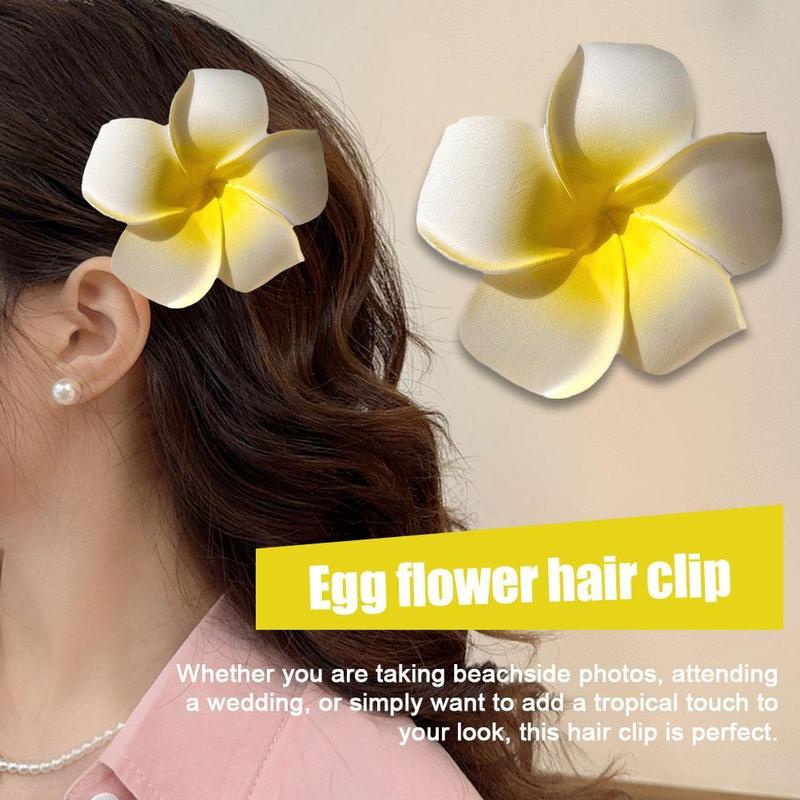 Product Introduction of Kẹp Tóc Hoa Trứng, 7CM, cài tóc, Hoa Chụp Ảnh Đi Biển, Hoa Cưới Nhân Tạo, Có Cạnh, N8F6 24