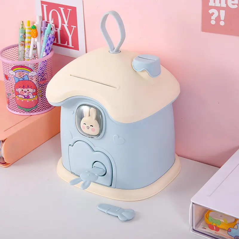 Con Heo Nhà Nấm Hình Thỏ, Thiết Kế Hoạt Hình Cho Trẻ Em, Có Giá Trị Cao, Có Thể Lưu Trữ Và Tháo Rời, Dung Lượng Lớn, Thích Hợp Làm Con Heo Tiền, Hàng Mới Về 6