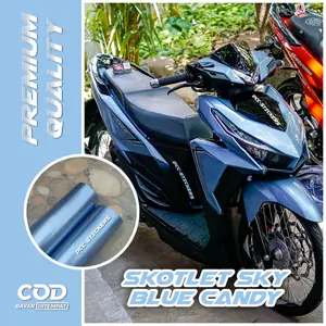 Stiker Skotlet Sky Blue Biru Metalik Candy Metallic New Light Blue SuperGlossy Body Cover Antigores